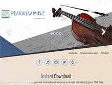 Tablet Screenshot of peakviewmusic.com